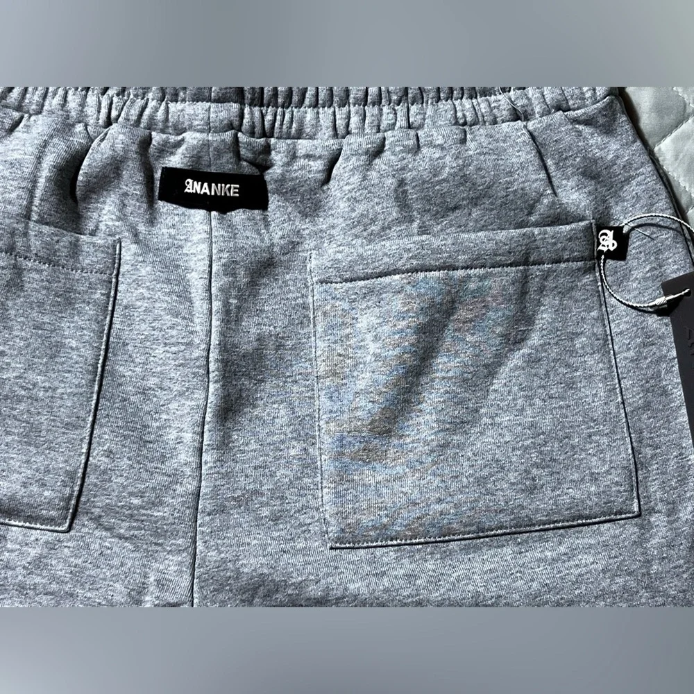 Ananke Men’s‎ Heather Grey Fleece Shorts Size Small Drawstring Lounge NWT